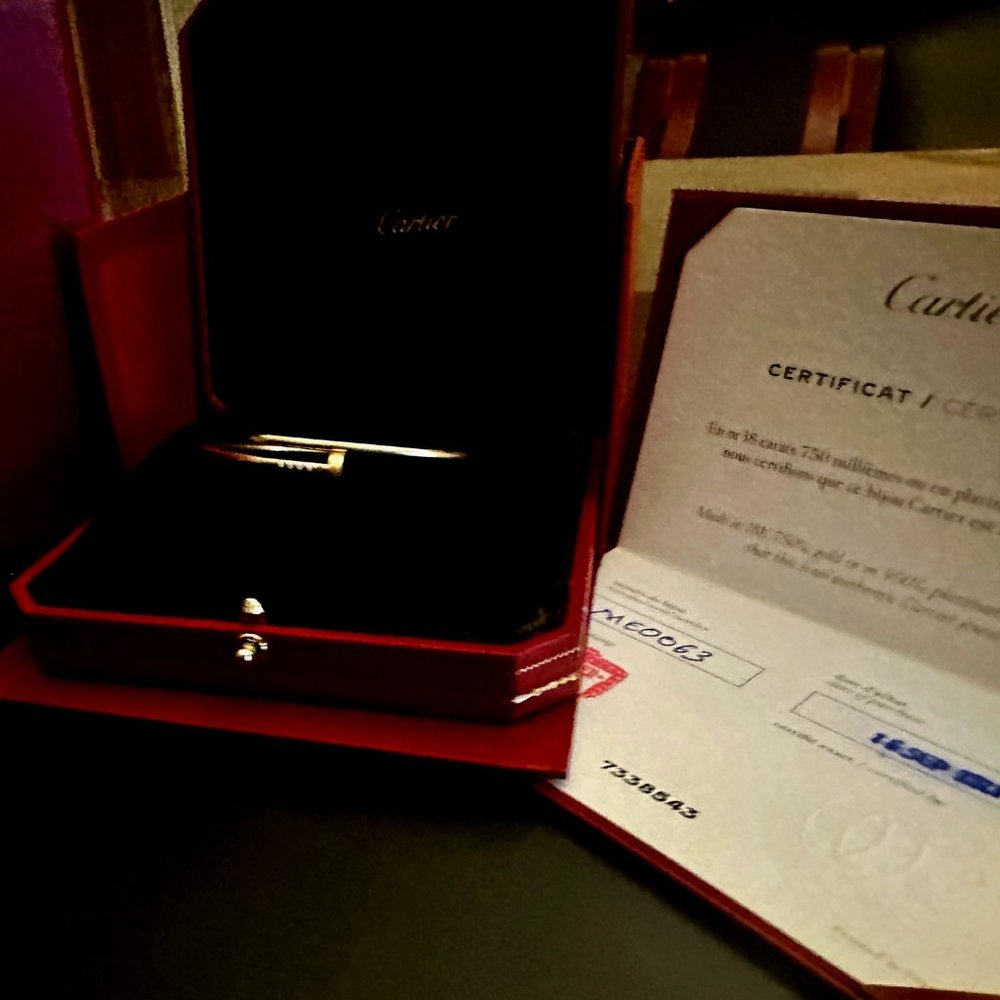 Like New- Cartier 18k gold Juste Un Clou bracelet size 19